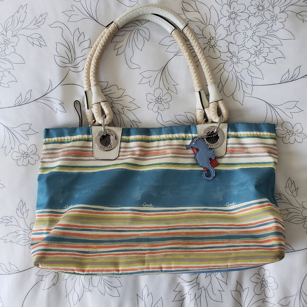 Exclusive Coach Nautical Beach Tote